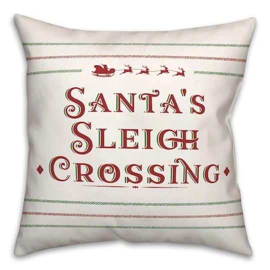 Santas Sleigh Crossing 18x18 Throw Pillow 5 Santas Sleigh Crossing 18x18 Throw Pillow - Image 3