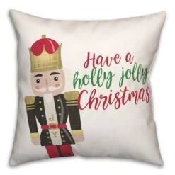 Holly Jolly Nutcracker 18x18 Throw Pillow 7 Holly Jolly Nutcracker 18x18 Throw Pillow -Michaels X-Mas Decor D518225S 2