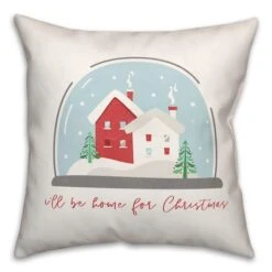 Home Christmas Snow Globe Throw Pillow -Michaels X-Mas Decor D518226S 2