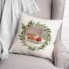 Let It Snow Sled Wreath 18x18 Throw Pillow -Michaels X-Mas Decor D518227S 1