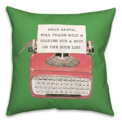 Typewriter 18x18 Throw Pillow -Michaels X-Mas Decor D518233S 2