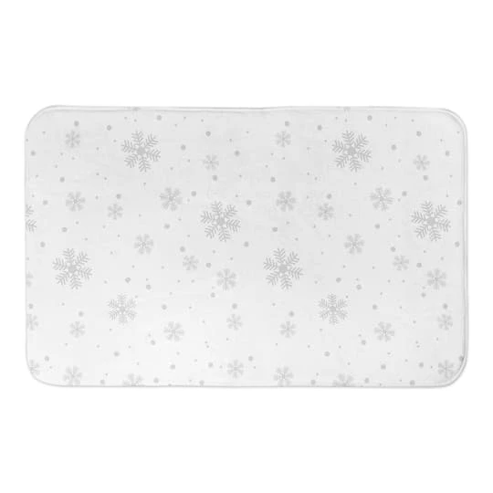 Designs Direct Let It Gnome Snowflakes Bath Mat, 34" X 21" 3 Designs Direct Let It Gnome Snowflakes Bath Mat, 34" X 21"