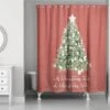 Designs Direct Oh Christmas Tree On Red 71" X 74" Shower Curtain -Michaels X-Mas Decor D518267S 1