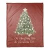 Oh Christmas Tree Coral Fleece Throw -Michaels X-Mas Decor D518274S 1