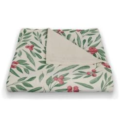 Holly Berries 50x60 Coral Fleece Blanket 8 Holly Berries 50x60 Coral Fleece Blanket -Michaels X-Mas Decor D518275S 2