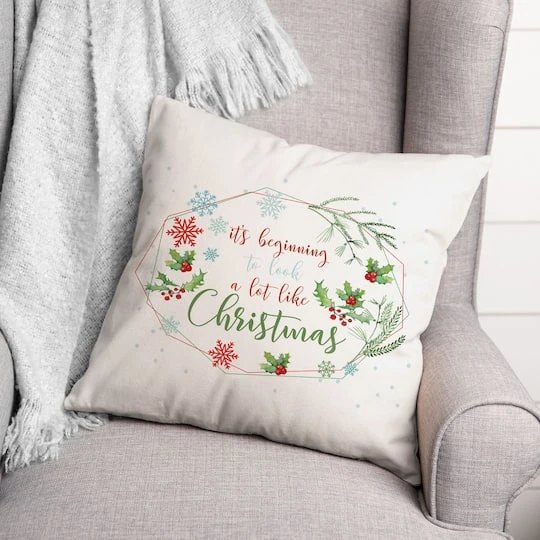 Beginning Look Christmas 18x18 Throw Pillow 5 Beginning Look Christmas 18x18 Throw Pillow - Image 3