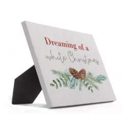 Dreaming Of A White Christmas Tabletop Canvas -Michaels X-Mas Decor D518280S 2