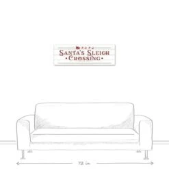 Santas Sleigh Crossing Wood 36x12 Canvas Wall Art -Michaels X-Mas Decor D518282S 4