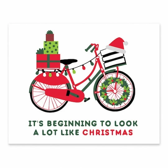 Christmas Bike Tabletop Canvas 3 Christmas Bike Tabletop Canvas