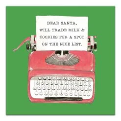 Christmas Typewriter Canvas Wall Art