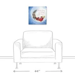 Santa Sleigh Painting Moon 16x16 Canvas Wall Art -Michaels X-Mas Decor D518301S 4