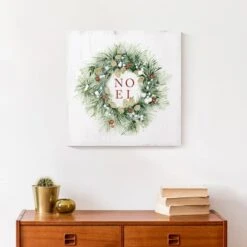 Christmas Wreath Noel Canvas Wall Art 13 Christmas Wreath Noel Canvas Wall Art -Michaels X-Mas Decor D518302S 5