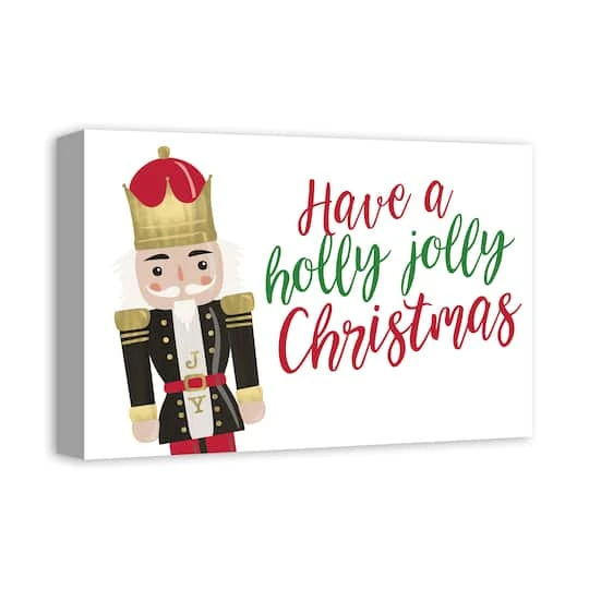 Holly Jolly Nutcracker 18x12 Canvas Wall Art 5 Holly Jolly Nutcracker 18x12 Canvas Wall Art - Image 3