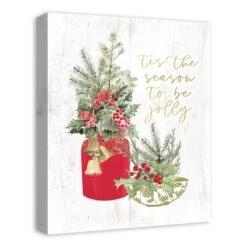 Season Jolly Plants 16x20 Canvas Wall Art -Michaels X-Mas Decor D518307S 2
