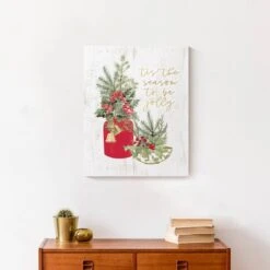 Season Jolly Plants 16x20 Canvas Wall Art -Michaels X-Mas Decor D518307S 5