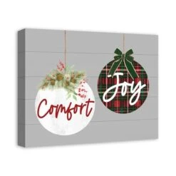 Comfort And Joy Ornaments 20x16 Canvas Wall Art -Michaels X-Mas Decor D518308S 2