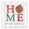 Home For Holidays Ornament 20x20 Canvas Wall Art -Michaels X-Mas Decor D518312S 1