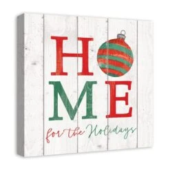 Home For Holidays Ornament 20x20 Canvas Wall Art -Michaels X-Mas Decor D518312S 2
