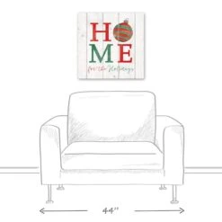 Home For Holidays Ornament 20x20 Canvas Wall Art -Michaels X-Mas Decor D518312S 4