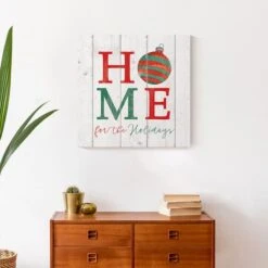 Home For Holidays Ornament 20x20 Canvas Wall Art -Michaels X-Mas Decor D518312S 5