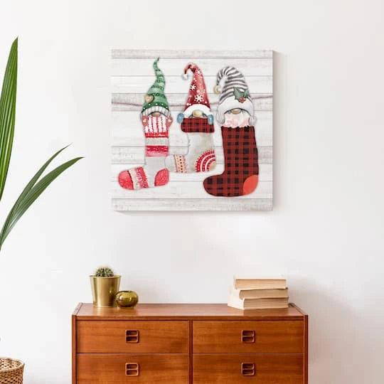 Gnome Stockings 20x20 Canvas Wall Art 8 Gnome Stockings 20x20 Canvas Wall Art - Image 6