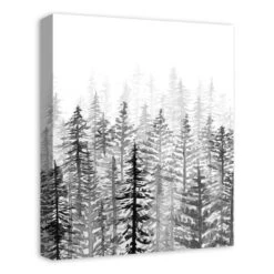 Black White Watercolor Trees 16x20 Canvas Wall Art -Michaels X-Mas Decor D518326S 2