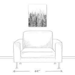 Black White Watercolor Trees 16x20 Canvas Wall Art -Michaels X-Mas Decor D518326S 5