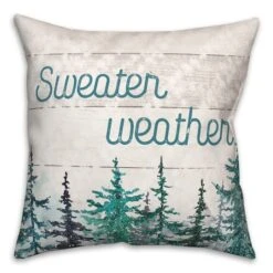 Sweater Weather Trees18x18 Throw Pillow