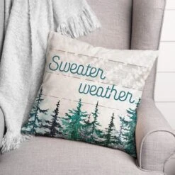 Sweater Weather Trees18x18 Throw Pillow -Michaels X-Mas Decor D518358S 2