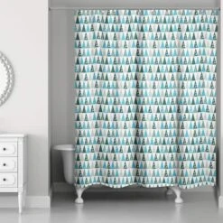 Cool Tree Pattern Shower Curtain -Michaels X-Mas Decor D518388S 2