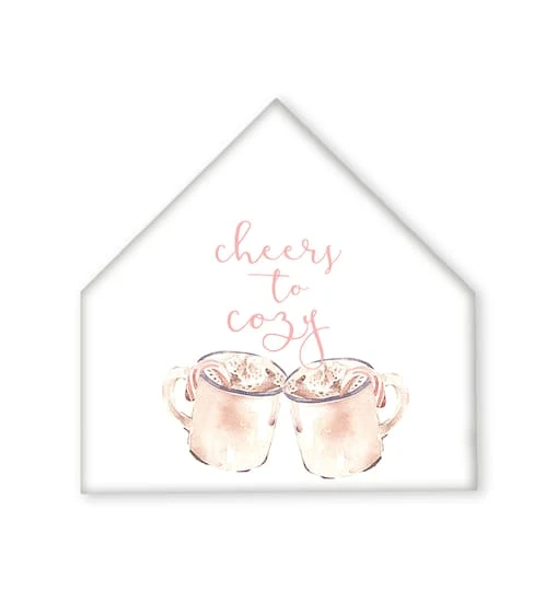 Cheers To Cozy Mugs 12x12 House Shaped Canvas 4 Cheers To Cozy Mugs 12x12 House Shaped Canvas - Image 2