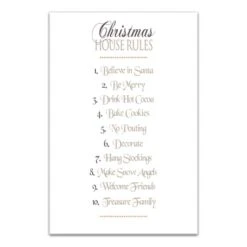 Christmas House Rules Canvas Wall Art -Michaels X-Mas Decor D518453S 1 1