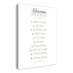 Christmas House Rules Canvas Wall Art -Michaels X-Mas Decor D518453S 2