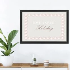 30" Sweet Holiday Peppermint Black Framed Print Wall Art -Michaels X-Mas Decor D518466S 2