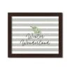 20" Winter Wonderland Gray Stripes Black Framed Print Wall Art