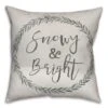 Snowy And Bright 18x18 Throw Pillow