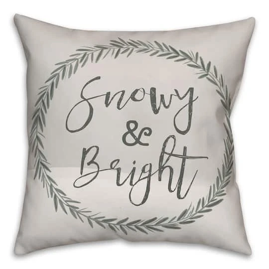 Snowy And Bright 18x18 Throw Pillow 3 Snowy And Bright 18x18 Throw Pillow