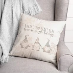 Gnome Holidays Neutral 18x18 Throw Pillow 9 Gnome Holidays Neutral 18x18 Throw Pillow -Michaels X-Mas Decor D518479S 3