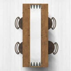 72" Christmas Tree Snow Twill Table Runner -Michaels X-Mas Decor D518489S 1 1