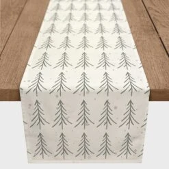 Tree Winter Snow 16x72 Poly Twill Table Runner -Michaels X-Mas Decor D518492S 2