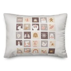 Advent Days Christmas Throw Pillow