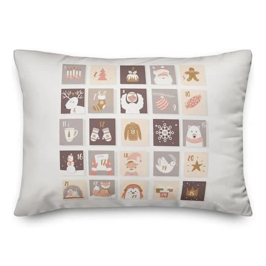 Advent Days Christmas Throw Pillow 3 Advent Days Christmas Throw Pillow