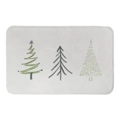 Designs Direct Three Winter Trees Bath Mat, 34" X 21"