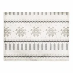 Knit Pattern Grey 18x14 Poly Twill Placemat 6 Knit Pattern Grey 18x14 Poly Twill Placemat -Michaels X-Mas Decor D518512S 1 1