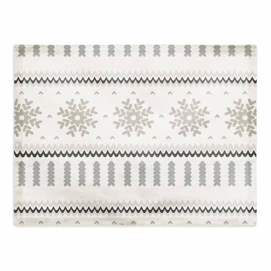 Knit Pattern Grey 18x14 Poly Twill Placemat 4 Knit Pattern Grey 18x14 Poly Twill Placemat - Image 2