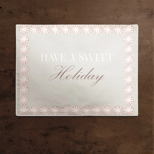Sweet Holiday Peppermint 18x14 Poly Twill Placemat 5 Sweet Holiday Peppermint 18x14 Poly Twill Placemat - Image 3