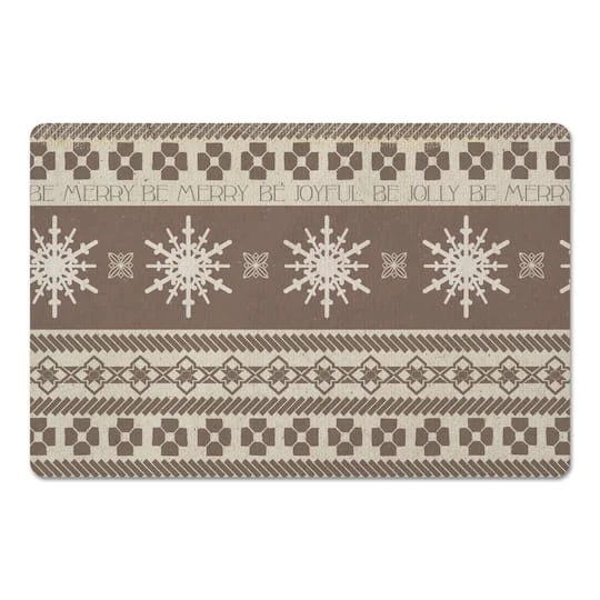 Designs Direct Christmas Neutral Sweater 27" X 18" Floor Mat 3 Designs Direct Christmas Neutral Sweater 27" X 18" Floor Mat