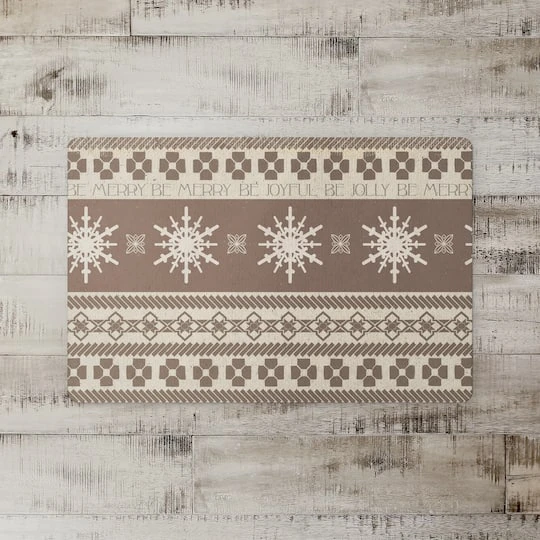 Designs Direct Christmas Neutral Sweater 27" X 18" Floor Mat 5 Designs Direct Christmas Neutral Sweater 27" X 18" Floor Mat - Image 3