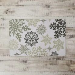Snowflake Pattern 27x18 Floor Mat -Michaels X-Mas Decor D518538S 2
