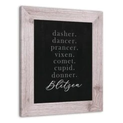 14" Reindeer Names Western White Framed Print 8 14" Reindeer Names Western White Framed Print -Michaels X-Mas Decor D518552S 2